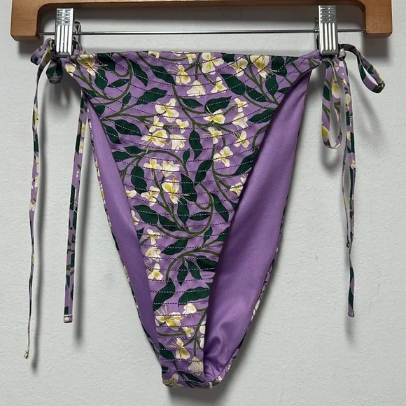 AGUA BY AGUA BENDITA IPANEMA DOS GARDENIA FLORAL BIKINI BOTTOM NWT SIZE M - Picture 4 of 10